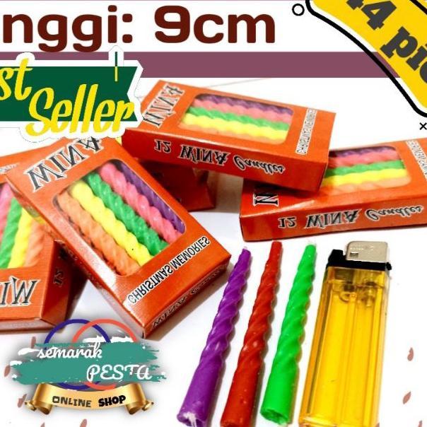 (144 Pics)Lilin Natal/Lilin Natal Kecil/Lilin Ibadah Natal/Lilin Christ Mas Mini/Lilin Ulir Natal/Li