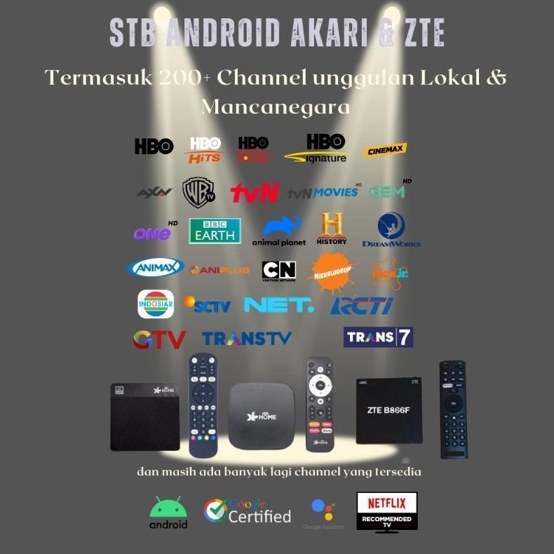 NEW PRODUCT STB Akari AX512 AX810 & ZTE B866F Android TV Box 4K Google & Netflix Certified Siap Paka