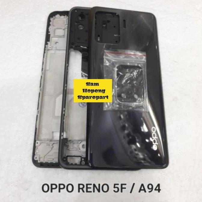 HOUSING CASING BACKDOOR BACKCOVER TUTUP BELAKANG FULLSET COMPATIBLE OPOO RENO 5F SHS27