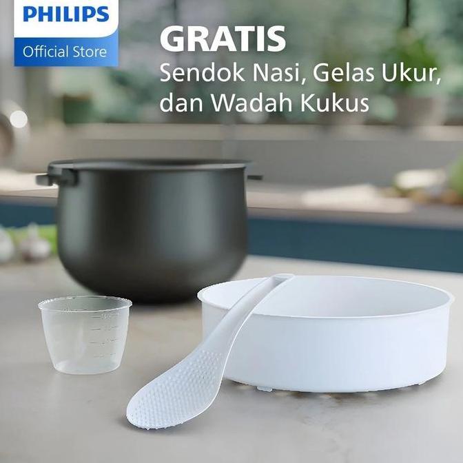 Tronix- Philips Rice Cooker Dital Hd4712 1.8 Liter Fuzzy Logic Hd4716 Putih Merah Hijau Pink Grey Pe