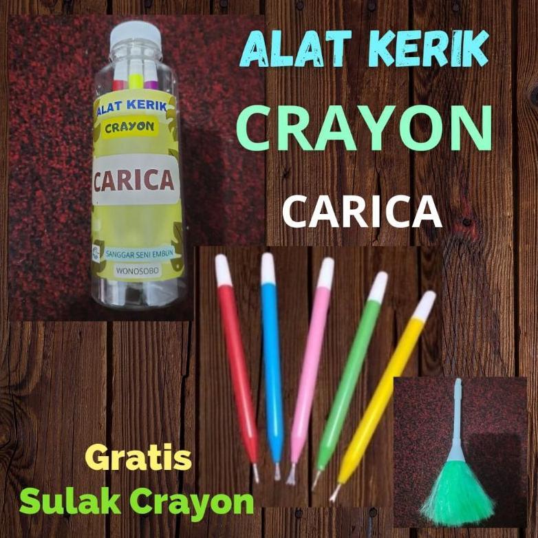 Alat Kerik Crayon Carica Isi 5 Gratis Sulak Crayon