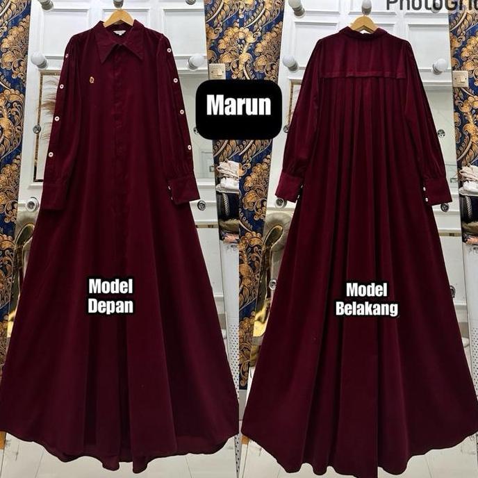 Khza- Queenasyari - Ghina Dress (Hanya Gamis) Gamis Jumbo Baby Cordoray Ld 110-140 Cm Gamis Nita Mus