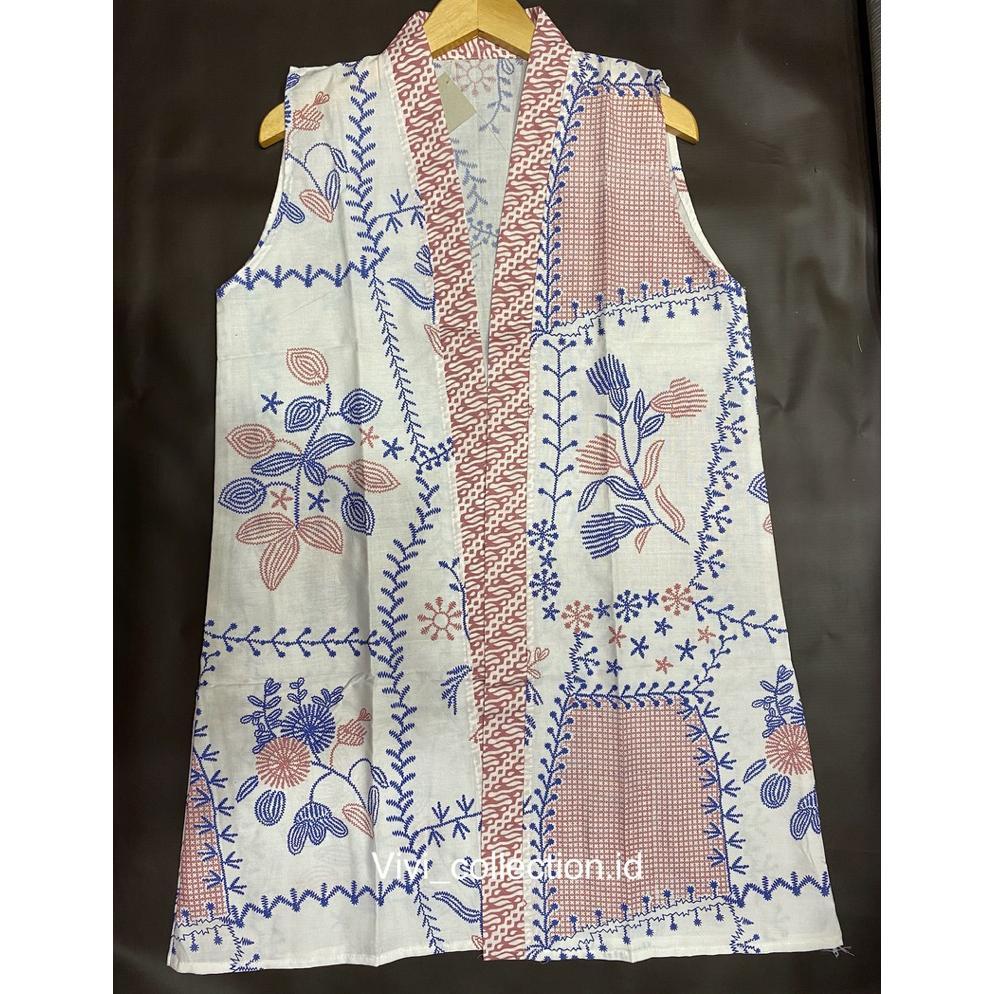 Outer Batik wanita,Vest Outer Yukensi batik,Outer kekinian,outer buat kantor