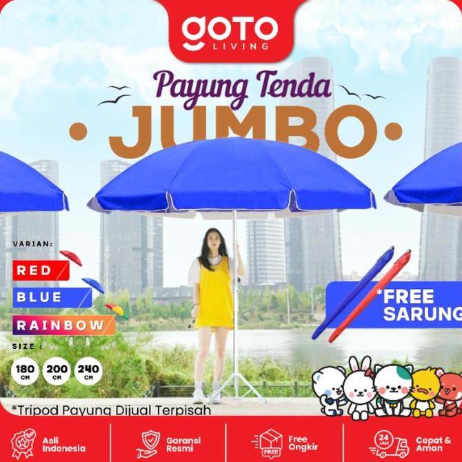 (Crazy Deal) Goto [COD] Sunflow Payung Tenda Jualan Pantai Cafe Outdoor Besar Jumbo