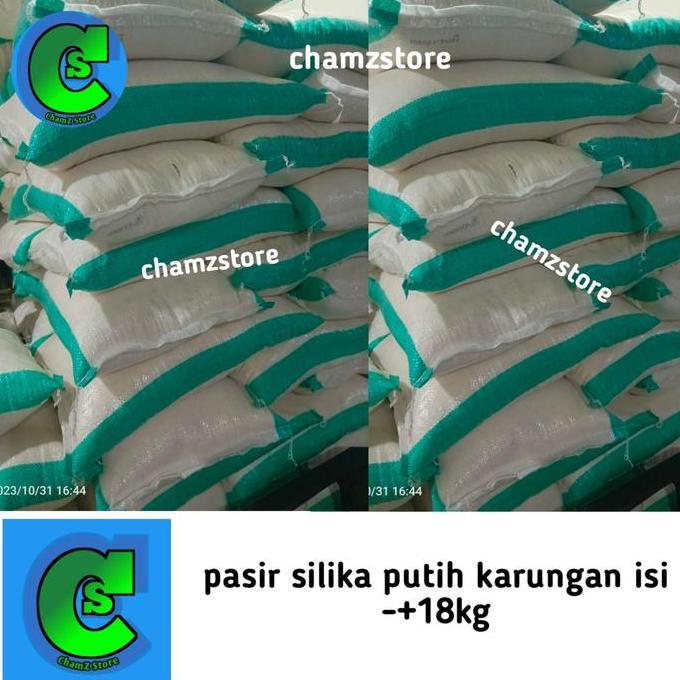 Pasir silika putih halus kasar karungan 18kg aquascape aquarium