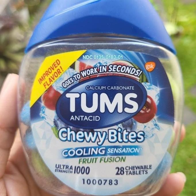 Tums Chewy Bites Cooling Sensation Fruit Fusion 28 Antasid Ultra 1000