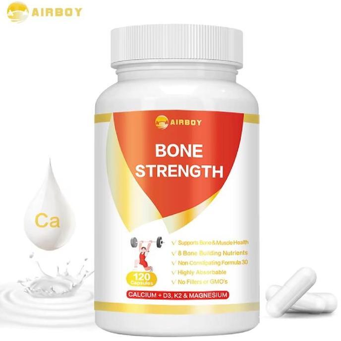 Bone Strength Kalsium D3, K2, C, Magnesium, Zinc | Memiliki 8 Nutrisi