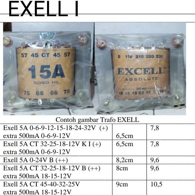 ] trafo listrik 5a 45v ct merk excell | exell steroid sound transformator travo 5 a 45 vct 45vct EXC