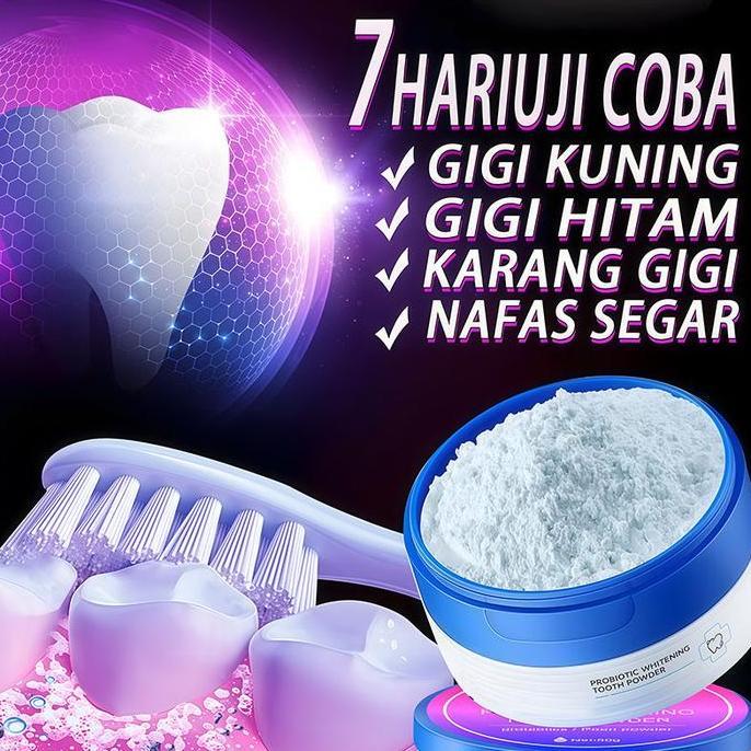 BPOM 7 Hari Uji Coba - OUZI Bubuk gigi Plak Gigi Kuning Gigi Hitam Gigi Karang Gigi Nafas Segar Bau 