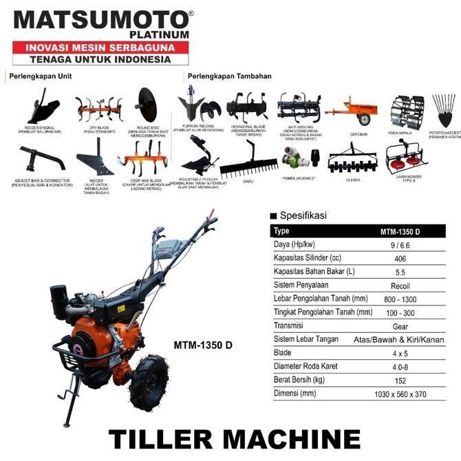 (:(:(:(] Traktor MATSUMOTO Traktor Sawah MTM 1350 D / Matsumoto MTM1350D