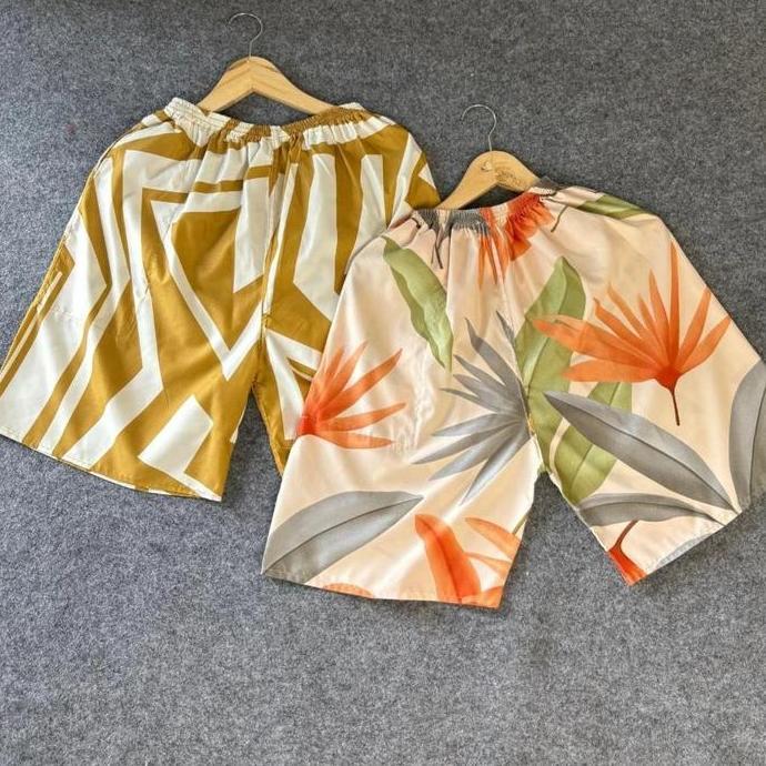 Tokobambang_mas - PAKET BORONG ISI 3pcs - Celana pendek selutut santai - borong mango  Motif Nyaman