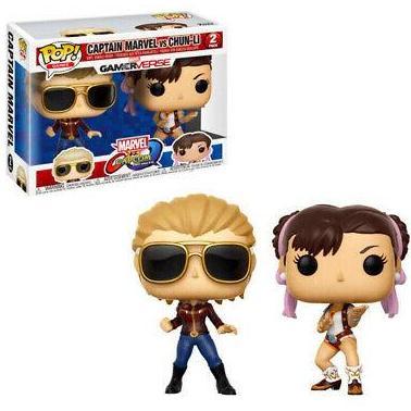 HOT SALE TOYS FUNKO POP MARVEL VS. CAPCOM - CAPTAIN MARVEL VS. CHUN-LI 2 PACK TERMURAH