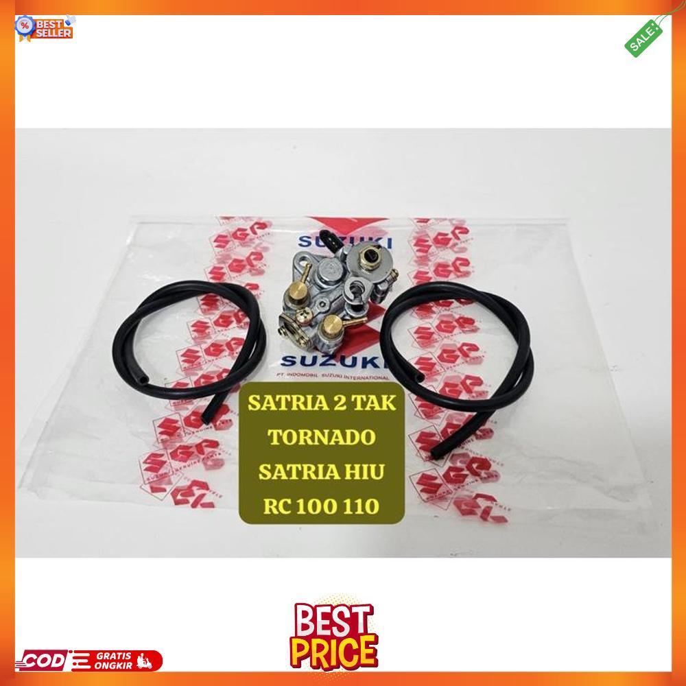 Pompa Oli Samping Satria 2 Tak 2T Tornado Satria Hiu Rc 100 110 Set Selang Oli Suzuki [S1]