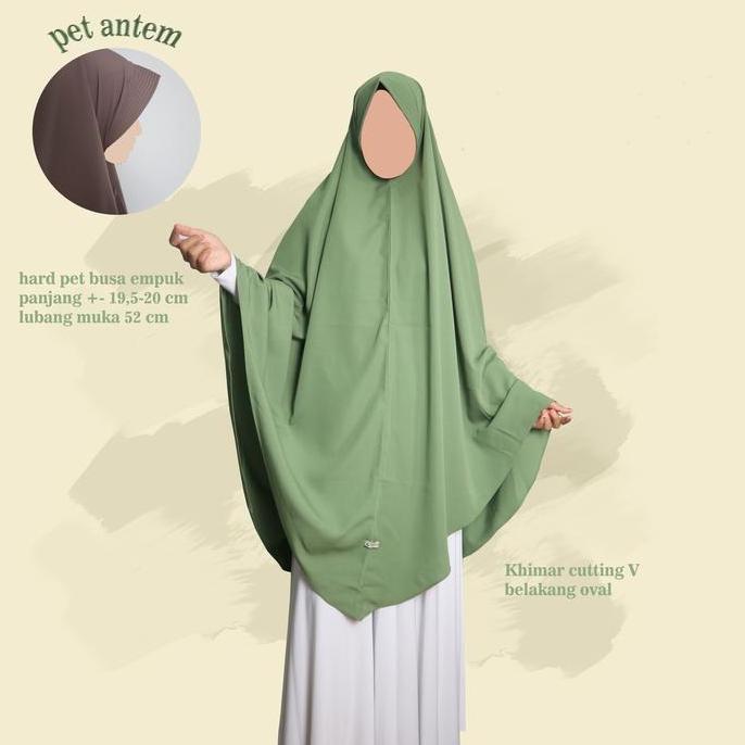 Headscarf- Yuraz Pad Anthem Khimar Cutting V Kerudung Bergo Wolfis Mahzhuuzh Khimar Panjang Syari Mu