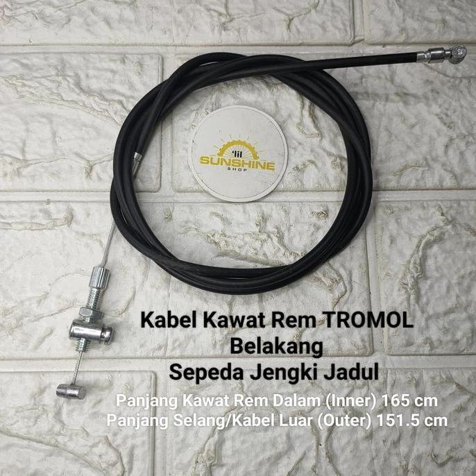 Ready Kabel Rem Tromol Teromol Sepeda JENGKI 26x1 3/8 Jadul Ontel Lawas / KHUSUS HUB TROMOL
