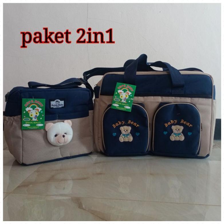PROMO Tas bayi besar doubel saku GRATIS tas Bayi boneka beruang