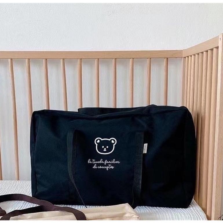 PROMO MAUVE DTD BEAR TAS BAYI DIAPERS BAG BABY TRAVEL SIZE JUMBO MUAT BANYAK / TAS BERSALIN / HOSPIT