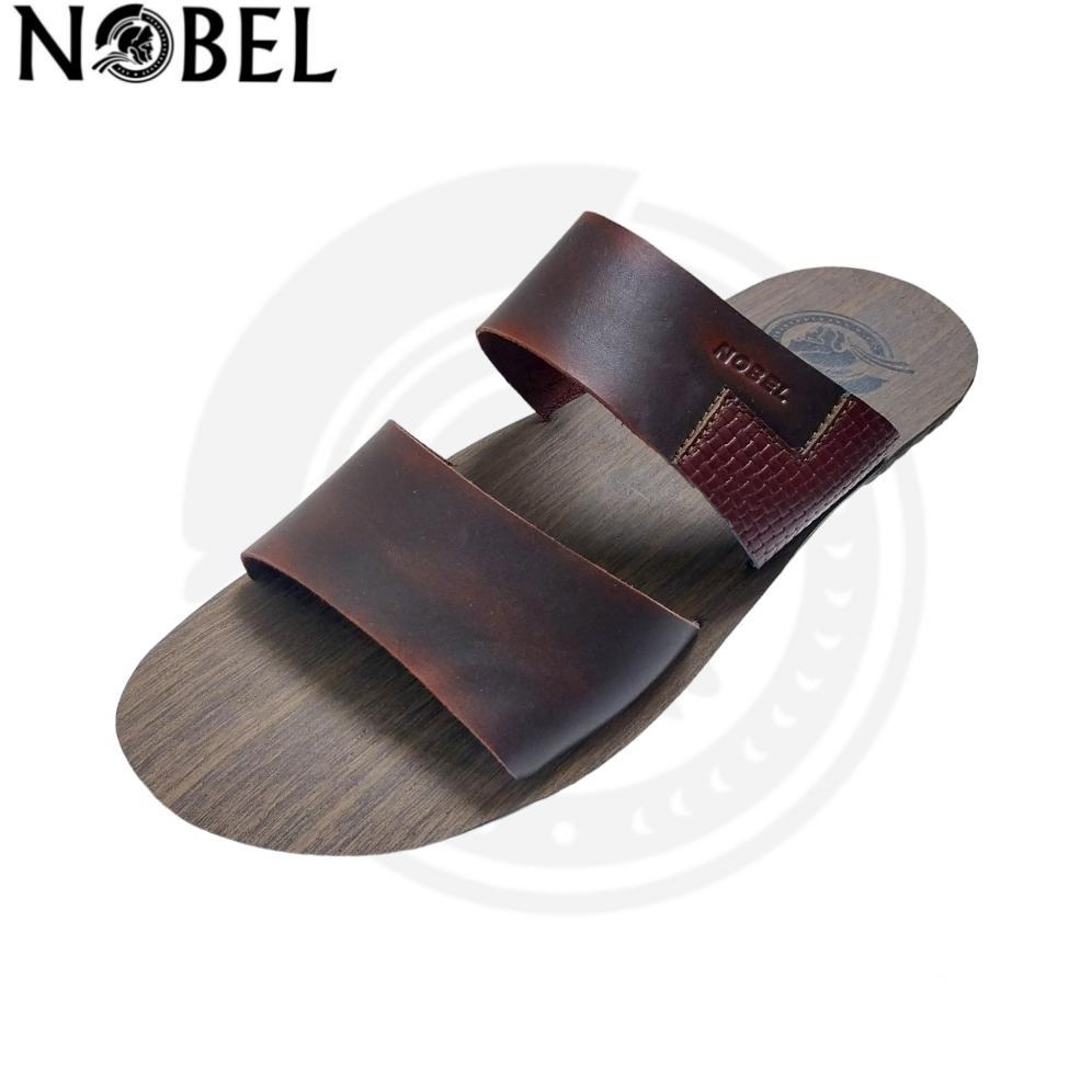 Diskon Nobel Stone-04 Sandal Slide Selop Kokop Kulit Pria Dewasa Terbaru | Sandal Pria Untuk Lebaran