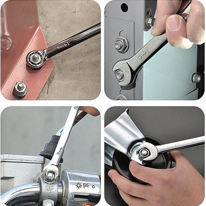COD1 SET 14 PCS 8-24MM Tool Kunci Ring Pas Set Kunci Pas Harga Murah Barang Berkualitas Original / S