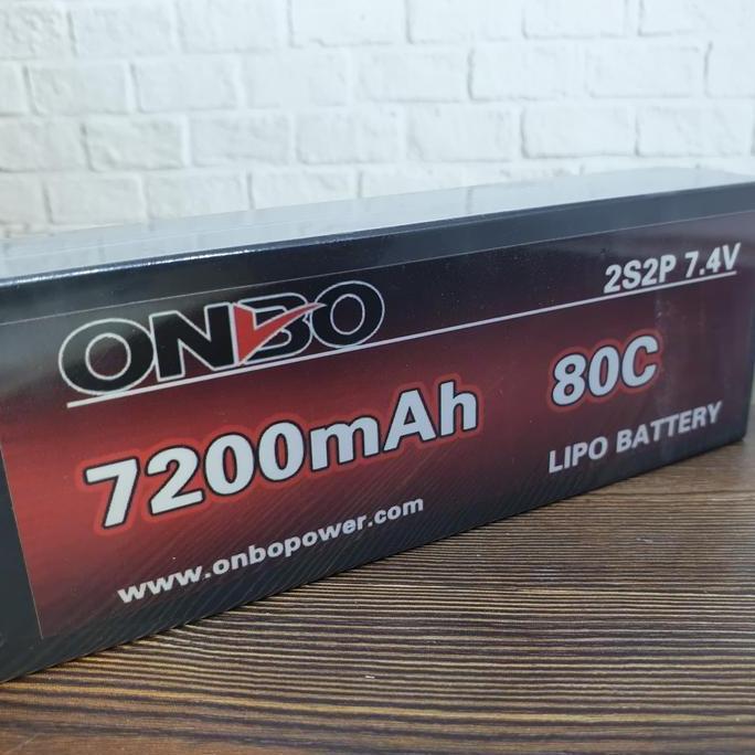 LIPO 2S HARDCASE 7.4V 7200MAH 80C ONBO POWER UNTUK RC CAR - CONTROL, REMOTE, TOY