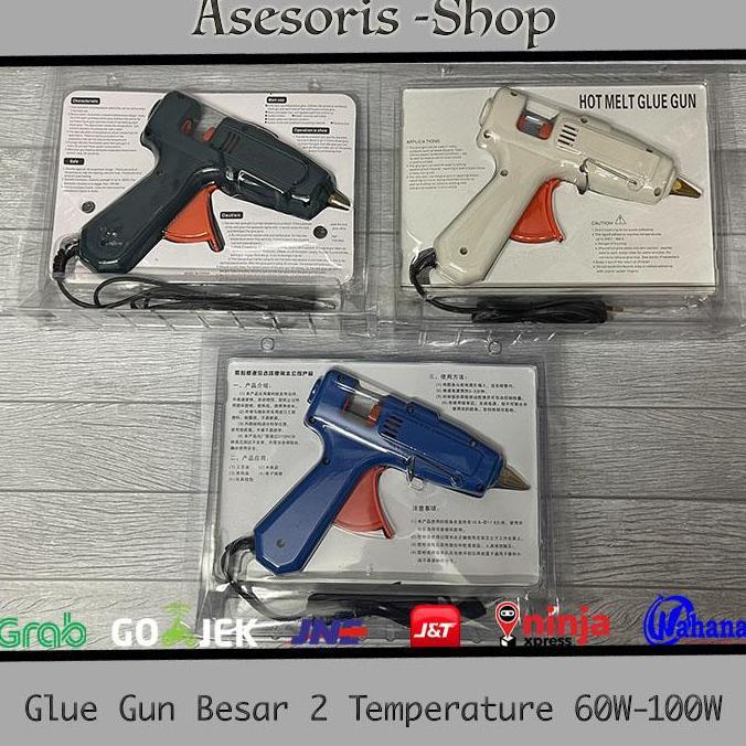 nebuloozter - Glue Gun / Lem Tembak 2 Temperature 60w & 100W Besar | Glue Gun 60 Watt | Glue Gun 100