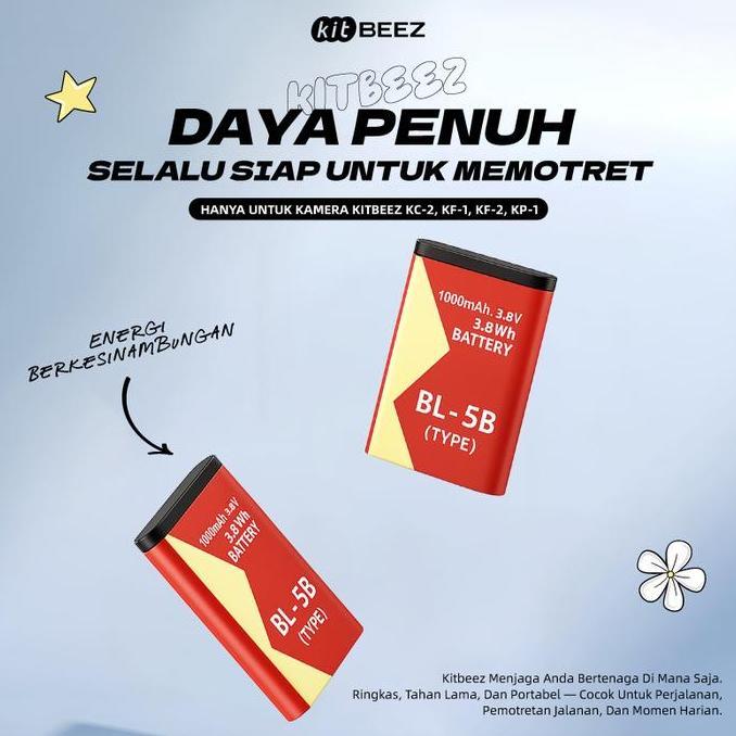 ERNAWILMAN89 - BATERAI KITBEEZ KC2/KF2/KPVAKSESORI KAMERA - BATERAI UNTUK KITBEEZ KC2/KF2,PENGISI BA