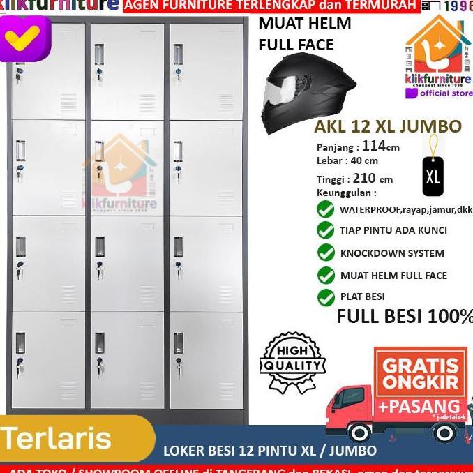 Loker Besi Locker Besi Besar 12 Pintu Muat Helm Full Face Akl 12 Jumbo