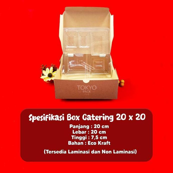 KOMARIJUILI - [ISI PER PACK] DUS BOX NASI DUPLEX - DUS BOX CATERING - DUS BOX ACARA UK 20 X 20