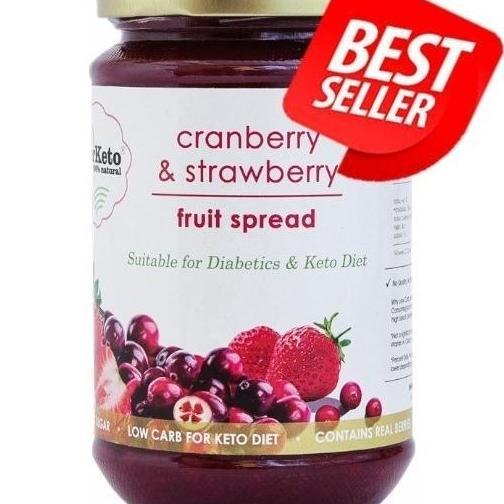 FRESHMAX - SUGAR FREE - LOW CARB - CRANBERRY-STRAWBERRY JAM SUPERKETO