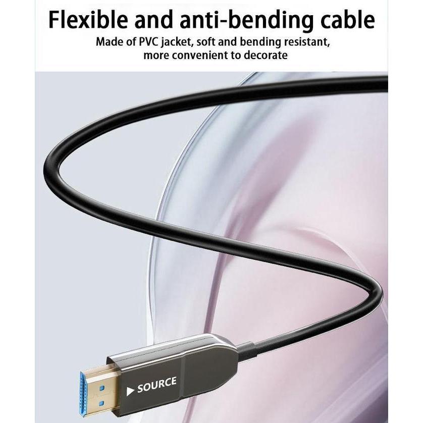 KABEL HDMI FIBER OPTIC (FO) FIBER OPTIK 50 METER BAFO ORIGINAL DAN TERPERCAYA