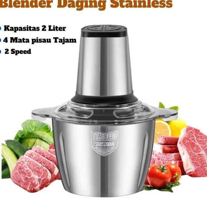 Blender Chopper Blender Daging Stainless Chopper Penggiling Daging Serbaguna