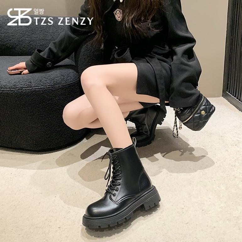 original tzs zenzy yonhye boots - sepatu boots hitam - sepatu boots cewek - boots fashion wanita