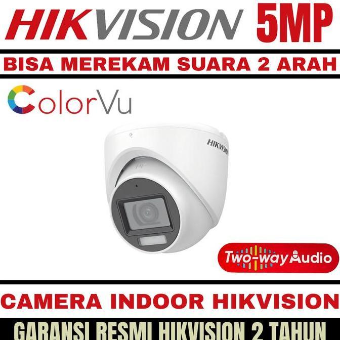 camera cctv hikvision 5mp colorvu fullcolor two way audio suara 2 arah