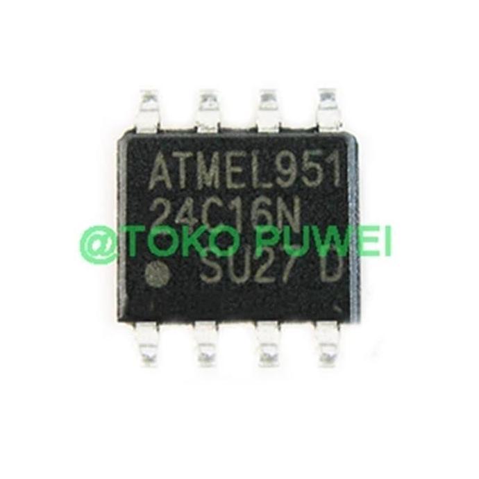 IC 24C16 FLASH MEMORY 16KILOBIT SMD SOP8 AU06 TKPU27