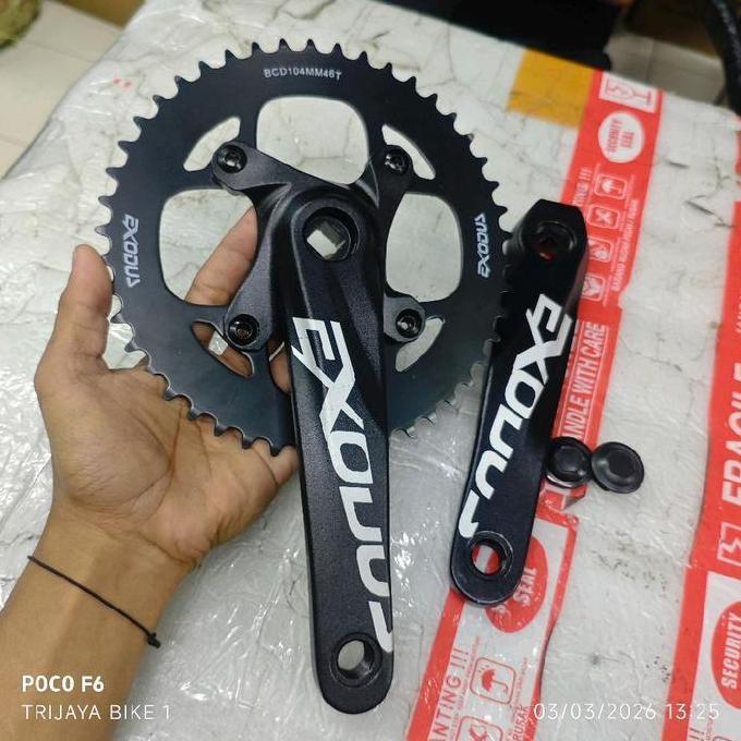 Promo Crank Single Exodus Cw 46T Bcd 104 Model Bb Kotak Alloy Gir Depan Sepeda Fixie Lipat Federal E