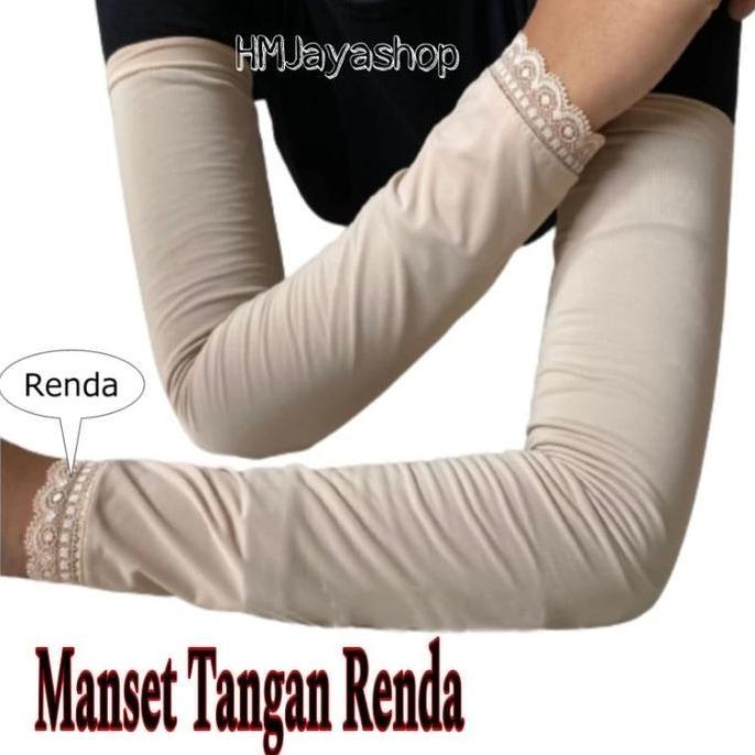 Manset Tangan Panjang Renda Wanita