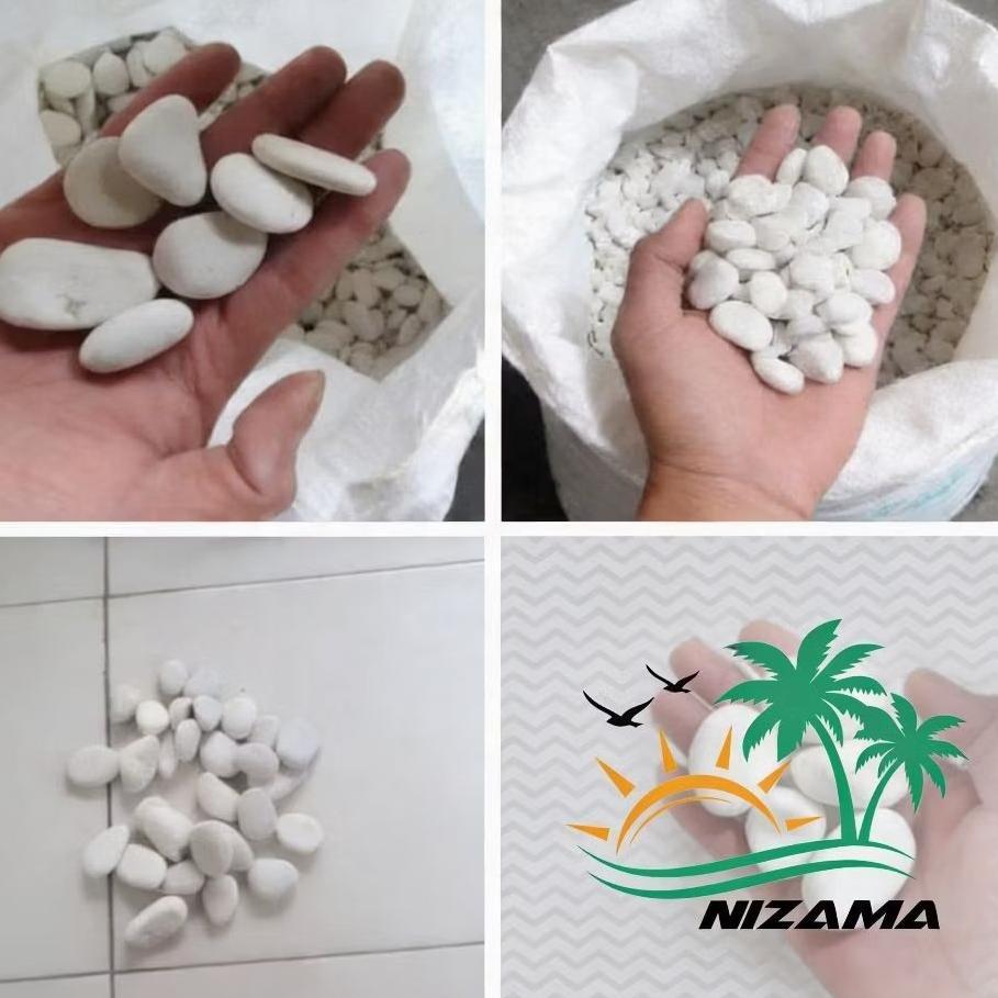 BEST SALE 1kg batu putih kupang/Batu koral putih/batu taman/Batu hias coral putih paling kecil 1 kg 