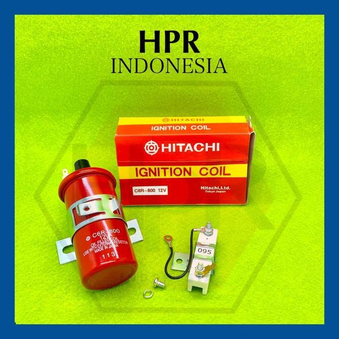KOIL IGNITION COIL HITACHI 12V C6R-800 DAIHATSU CHARADE G10 G11 SIAP KIRIM
