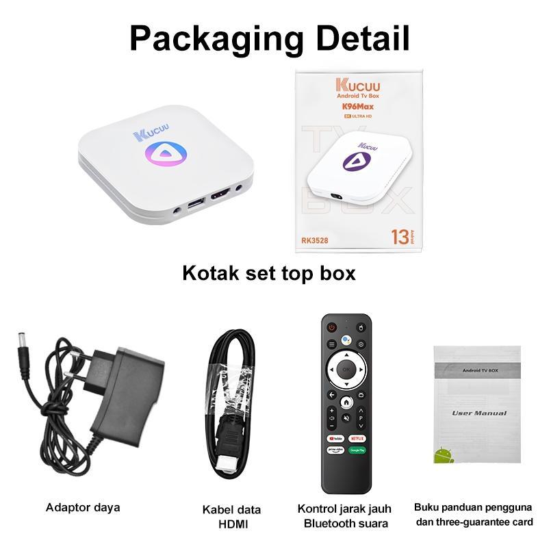 BIG PROMO KUCUU Android Tv Box Android 13 OS  STB Ram 4gb Rom 32gb Wifi 5G/2.4G Smart Tv Box 8K Ultr