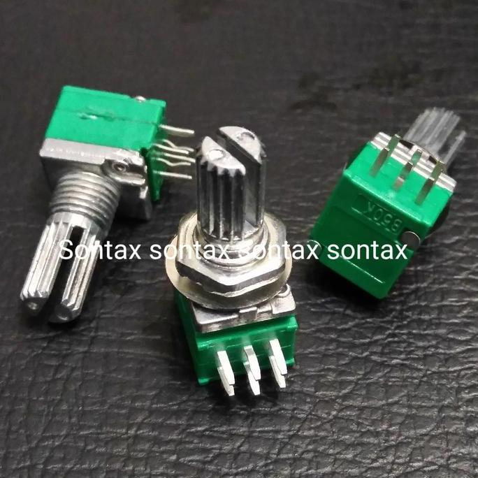 B100K 100K B 100 K X2 B100KX2 STEREO POTENSIO POT MODEL ALPS HIJAU STX27