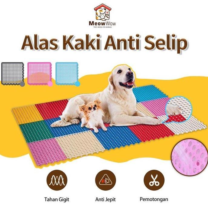 MEOWWOW Karpet Alas Kandang Anjing Kucing / Alas Kandang Kucing Karpet Karet Interlock