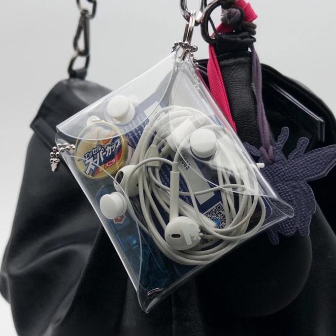 COLOCAS PekoPeko Pocket Charger Kotak Penyimpanan Data Kabel Pouch Doll Labubuu Viral Tas Display Bo