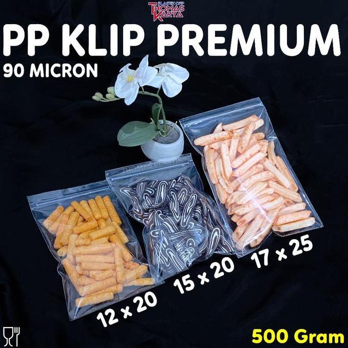 Allnew- Plastik Pp Klip Bening Ziplock 500 Gram Kemasan Snack Kue Kering