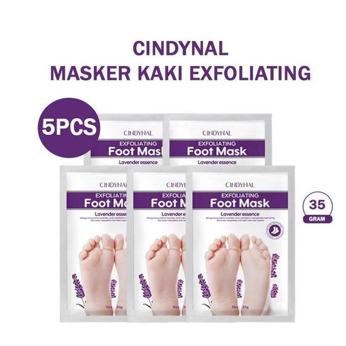 5 PCS - Cindynal Foot Mask Lavender Exfoliating / Masker Kaki