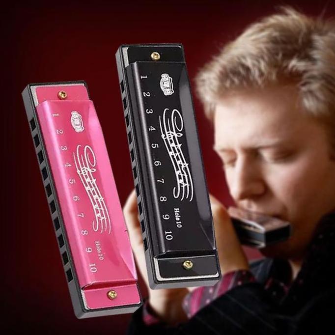 COLOCAS Harmonika Kromatik 10 Lubang Harmonika Semitone Professional Harmonica Dengan Kotak