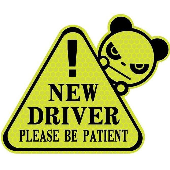 AQZEVUN New Driver Sticker Kaca Mobil Sticker Kaca Belakang Mobil Keren