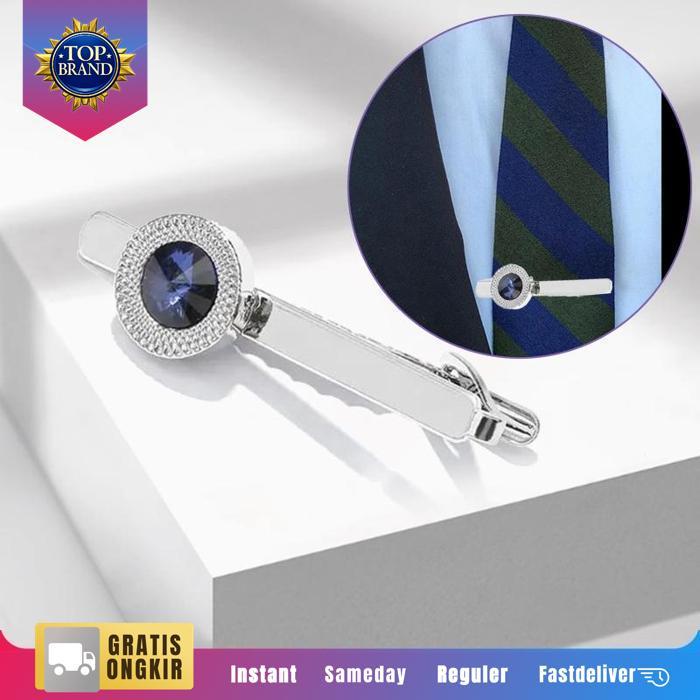 Jepit Dasi Pria Premium Kristal Tie Clip Dasi Penjepit Dasi Tie Clip Trendy Klip Dasi Jepitan Dasi