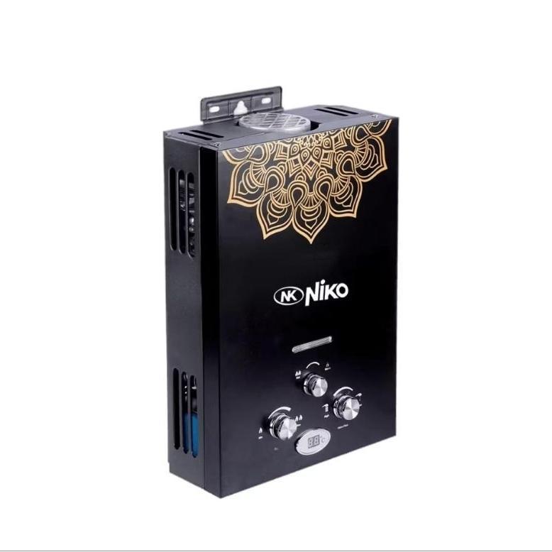 PROMO Water heater pemanas air panas kamar mandi merk niko LED komplit satu set warna hitam
