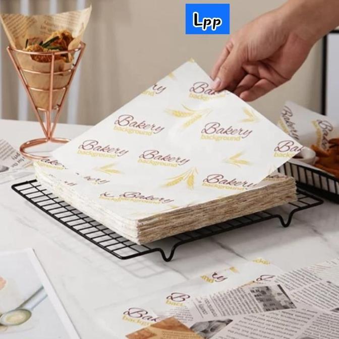Cottura- Kertas Roti Motif / X Paper / Baking Paper Motif Bakery Gandum.
