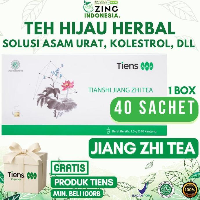 Tiens Jiang Zhi Tea Teh Herbal Green tea Original Halal BPOM